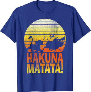 Disney The Lion King Hakuna Matata Distressed Group Shadows T-Shirt - T-Shirt | Royal