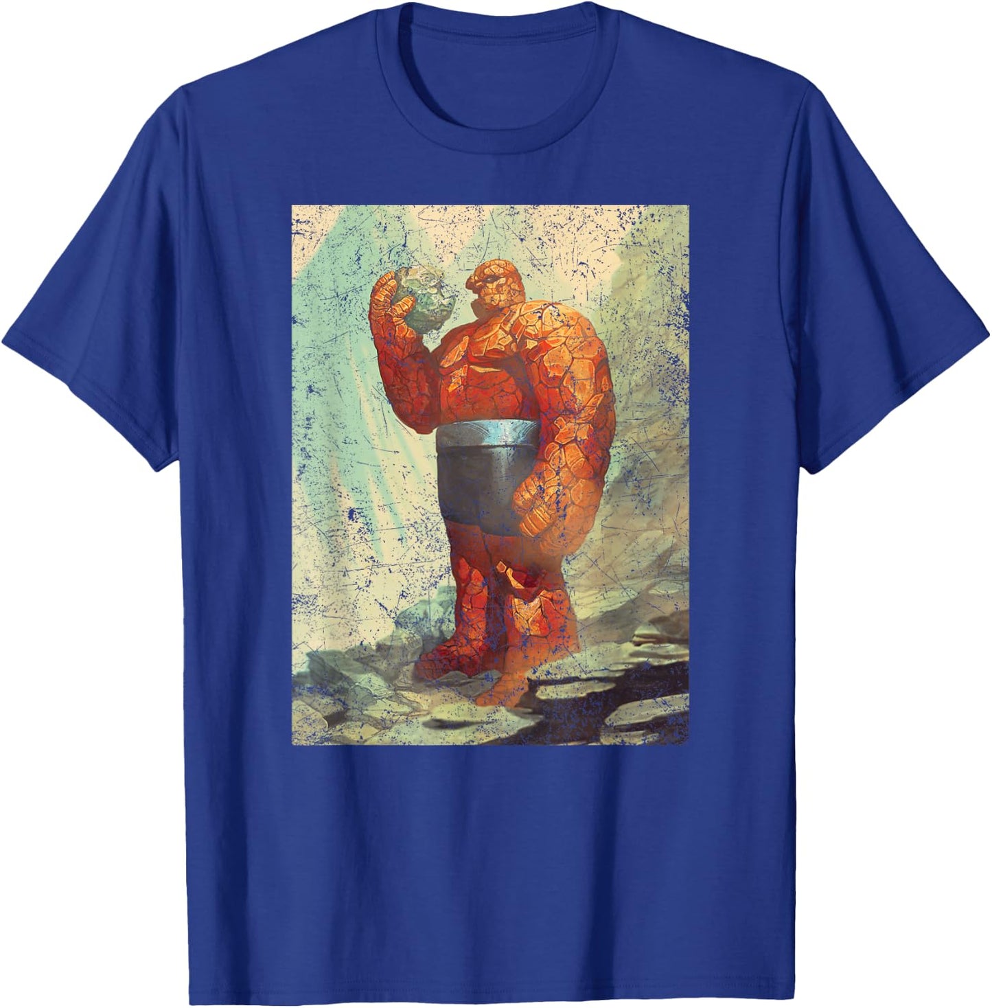 Marvel The Fantastic Four Ben Grimm The Thing Thoughtful T-Shirt - T-Shirt | Royal