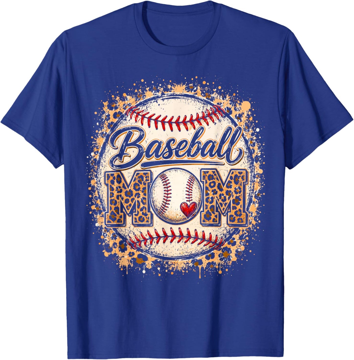 Baseball Mom Women Baseball Mama Mothers Day T-Shirt - T-Shirt | Royal