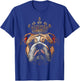 English Bulldog Queen King Crown T-Shirt - T-Shirt | Royal