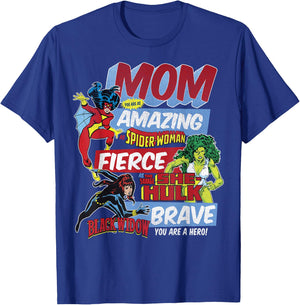 Marvel Vintage Retro Amazing Mom Graphic T-Shirt - T-Shirt | Royal