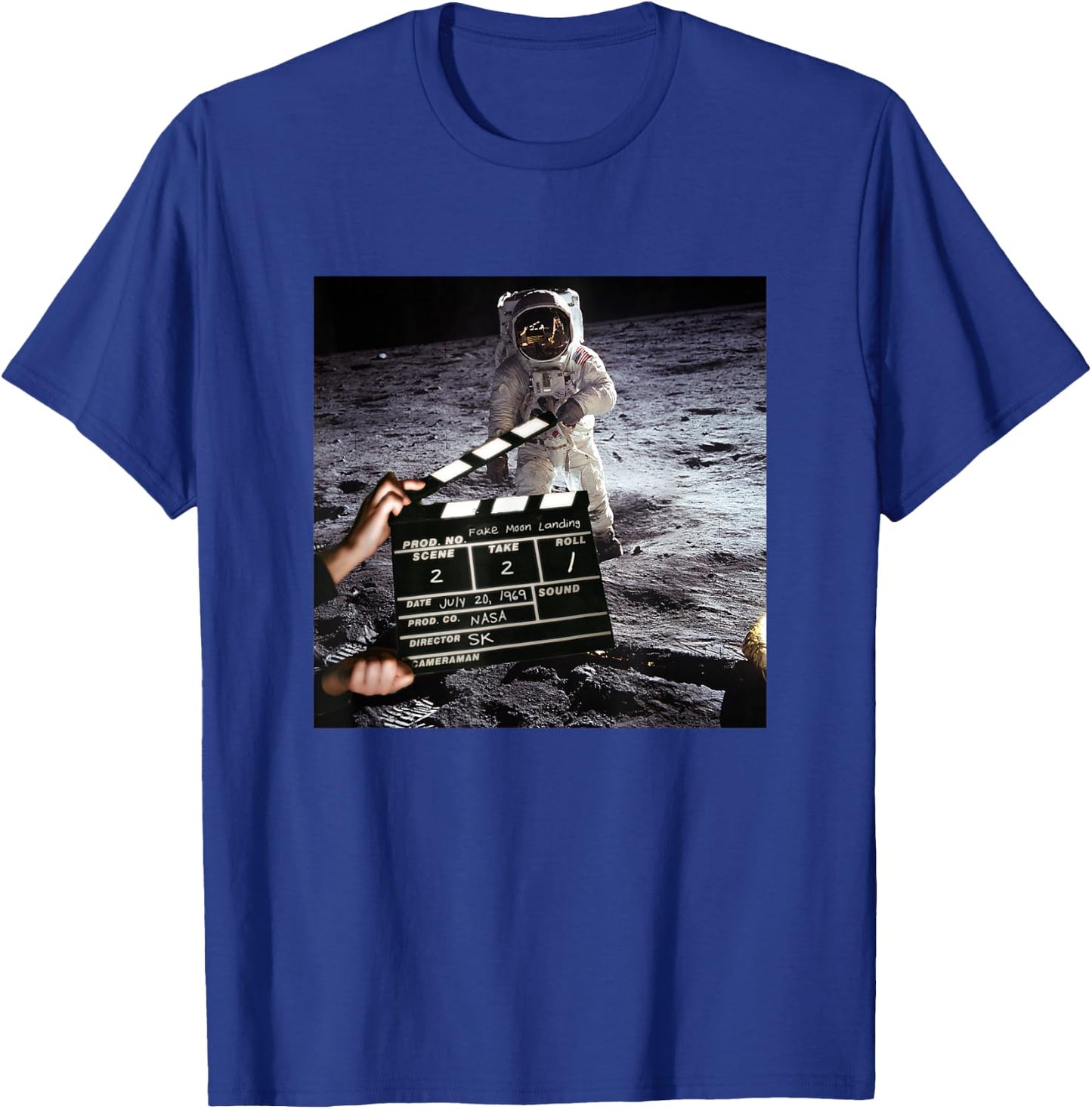 Fake Moon Landing T-Shirt - T-Shirt | Royal