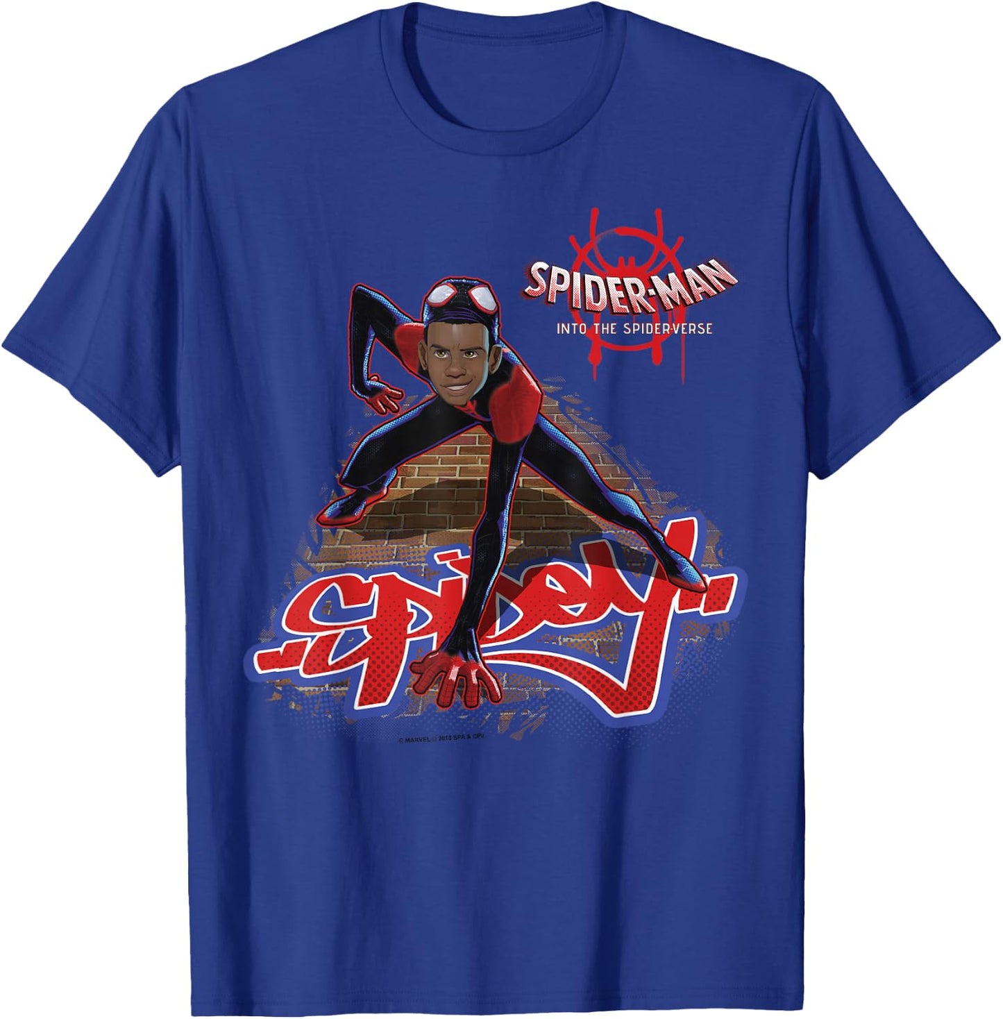 Marvel Spider-Man Spiderverse Miles Morales Climb Small T-Shirt - T-Shirt | Royal