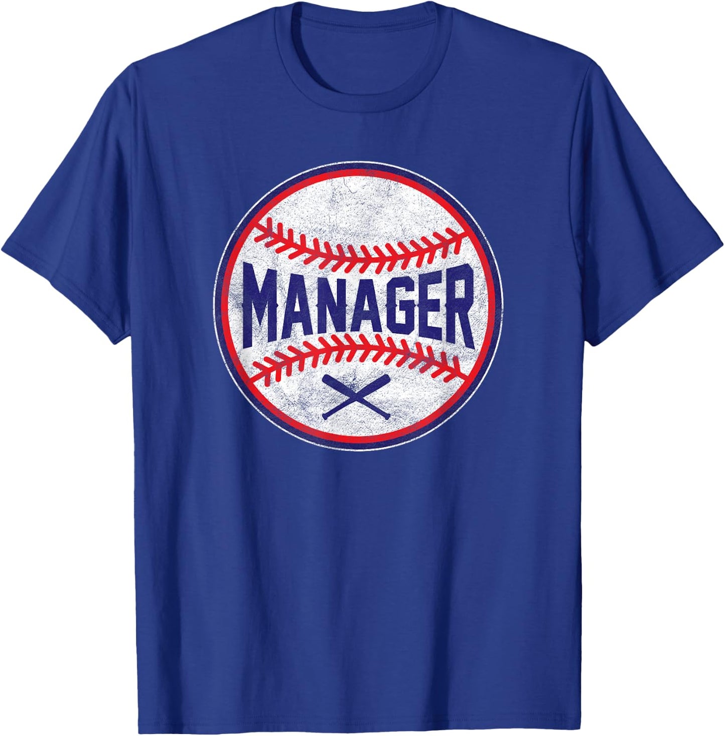 MANAGER Baseball Positions team designer shirts T-Shirt - T-Shirt | Royal