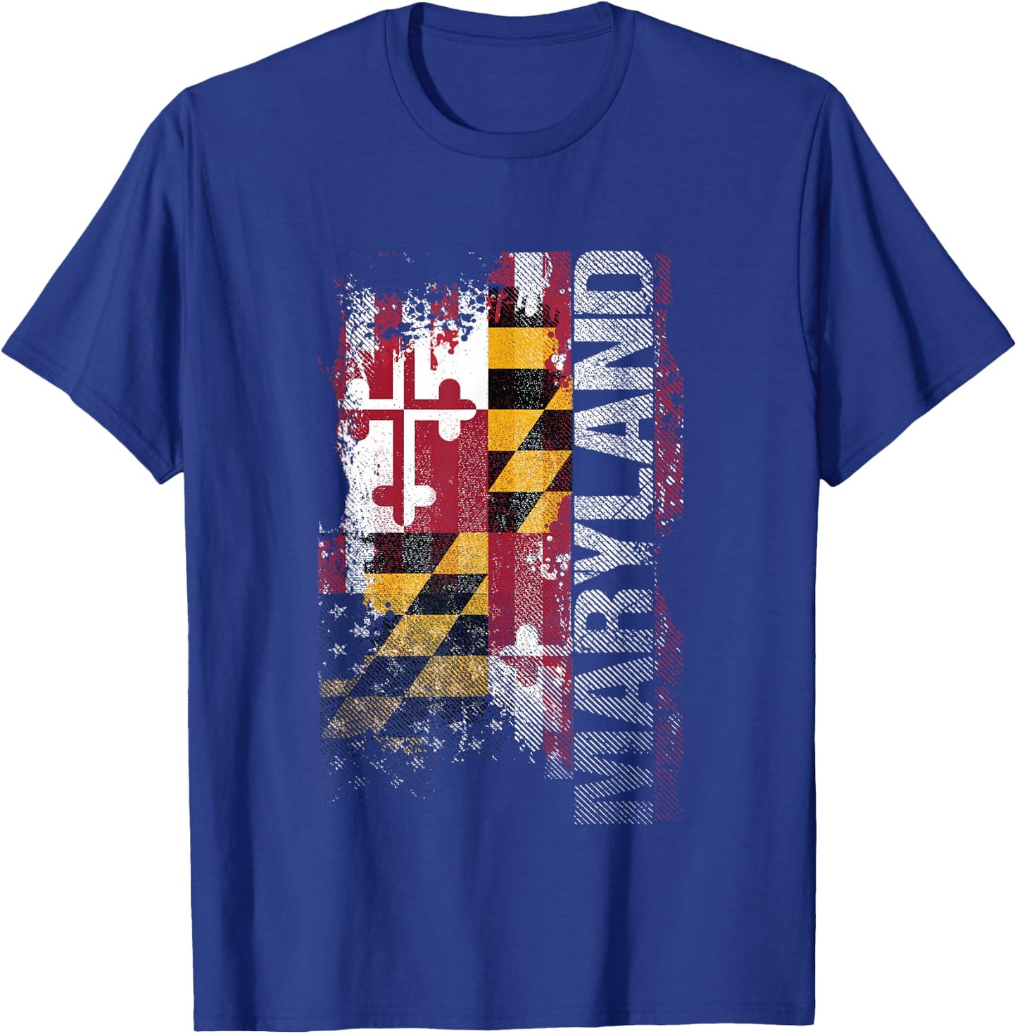 Maryland State USA Flag Souvenir Gift T-Shirt - T-Shirt | Royal