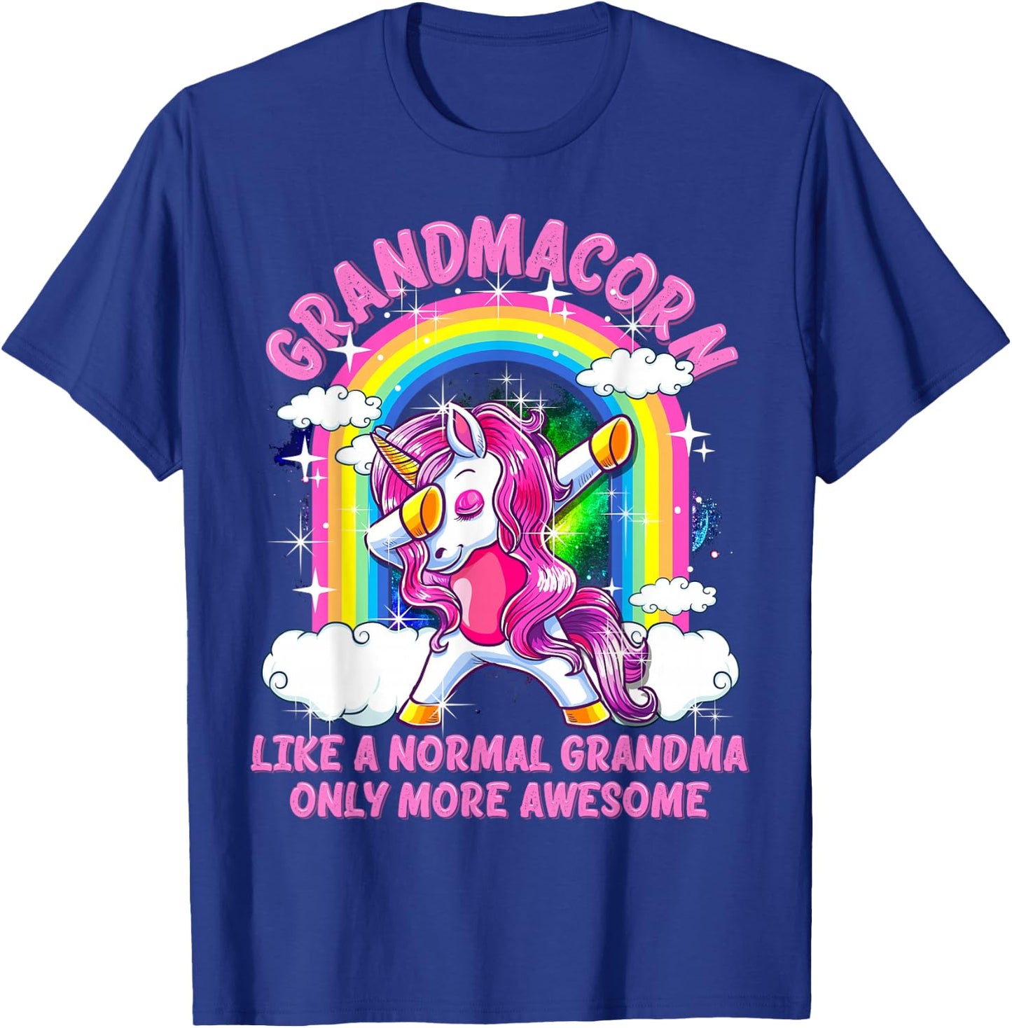 Grandmacorn Like A Normal Grandma Only More Awesome Unicorn T-Shirt - T-Shirt | Royal