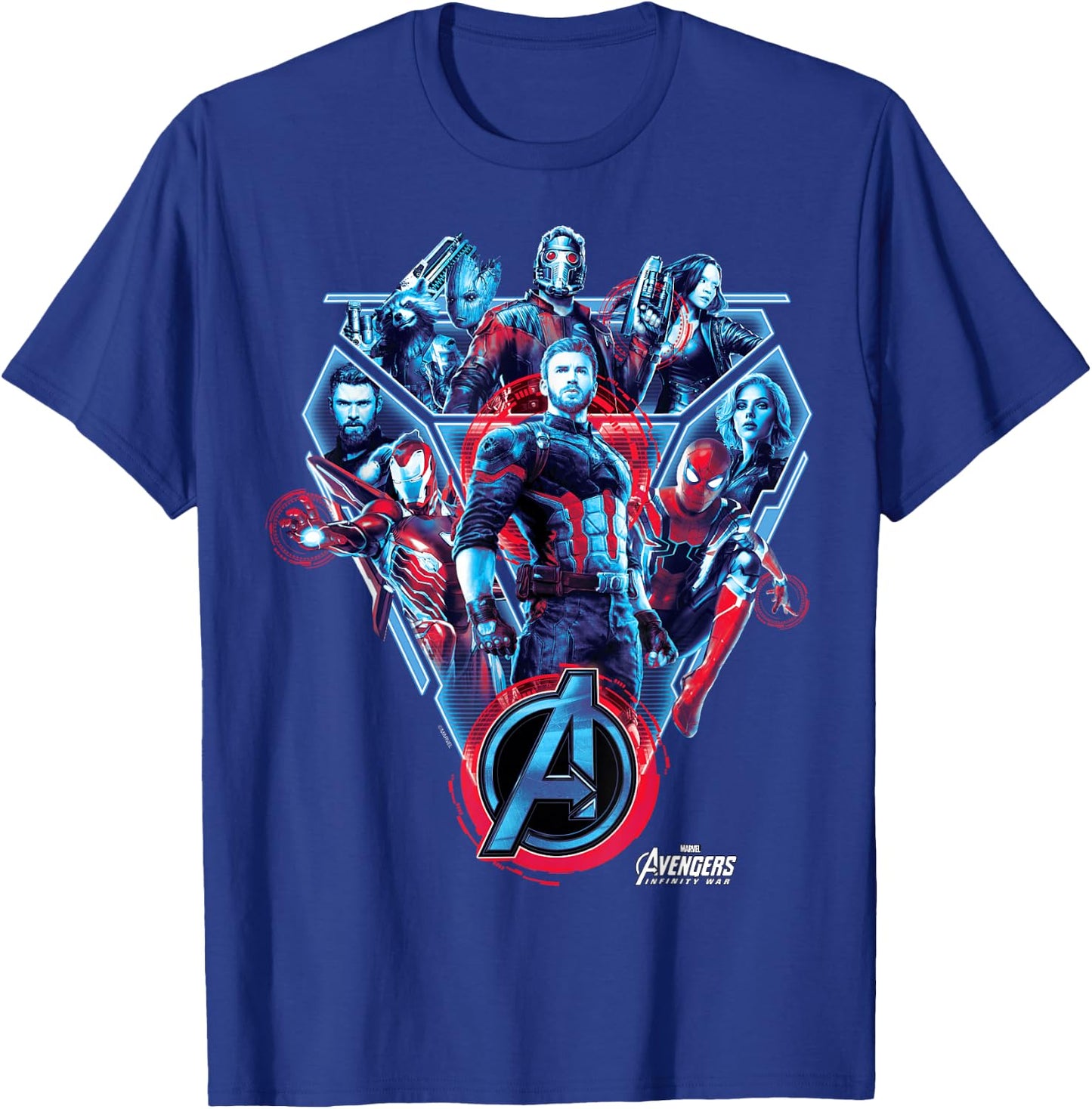 Marvel Avengers Infinity War Tech Group Graphic T-Shirt - T-Shirt | Royal