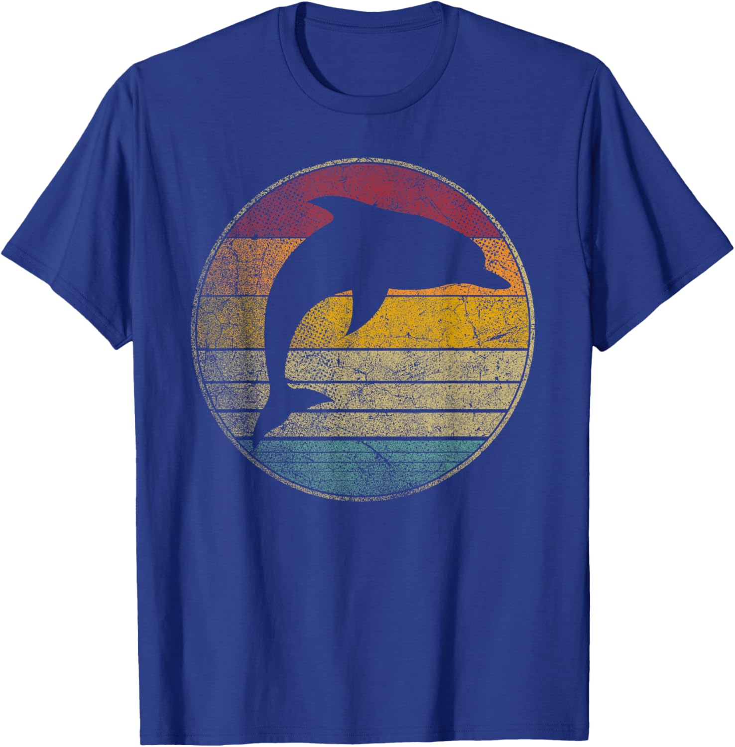 Dolphin - Vintage Birthday Mother's Father's Day T-Shirt - T-Shirt | Royal