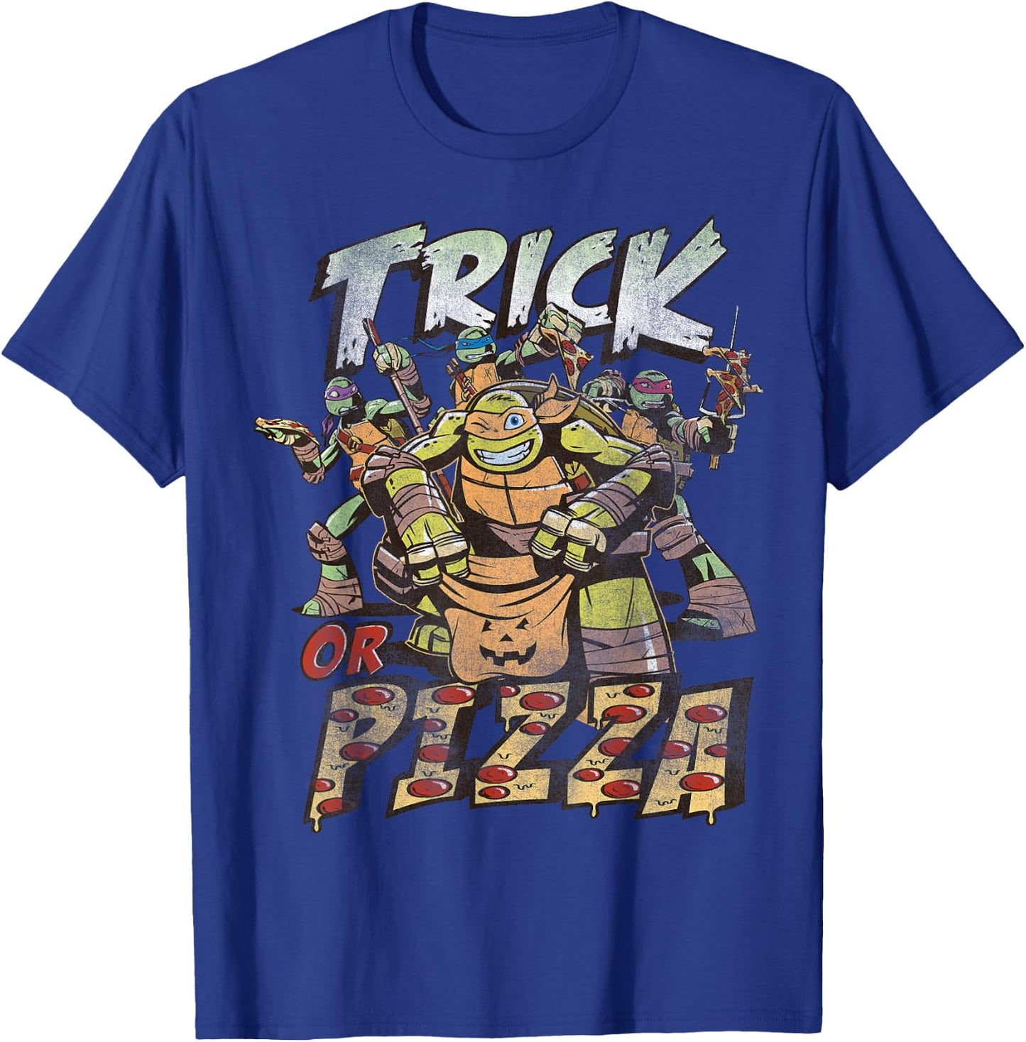 Teenage Mutant Ninja Turtles Halloween Trick Or Pizza T-Shirt - T-Shirt | Royal