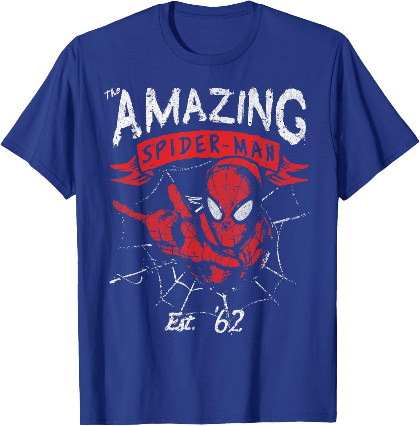 Marvel The Amazing Spider-Man Grunge Graphic T-Shirt - T-Shirt | Royal