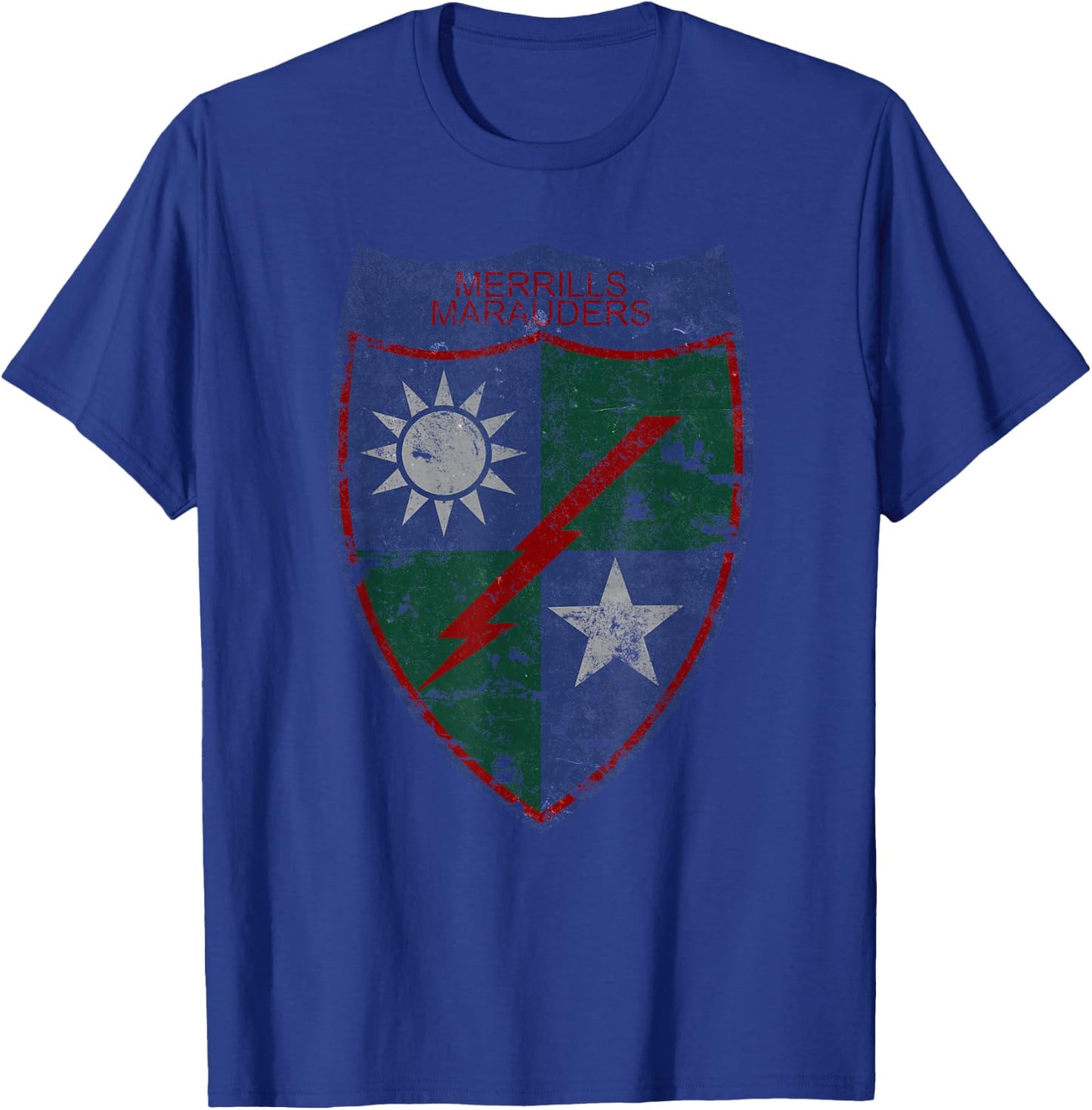 Merrill's Marauders WWII Era Unit Insignia Vintage T-Shirt - T-Shirt | Royal
