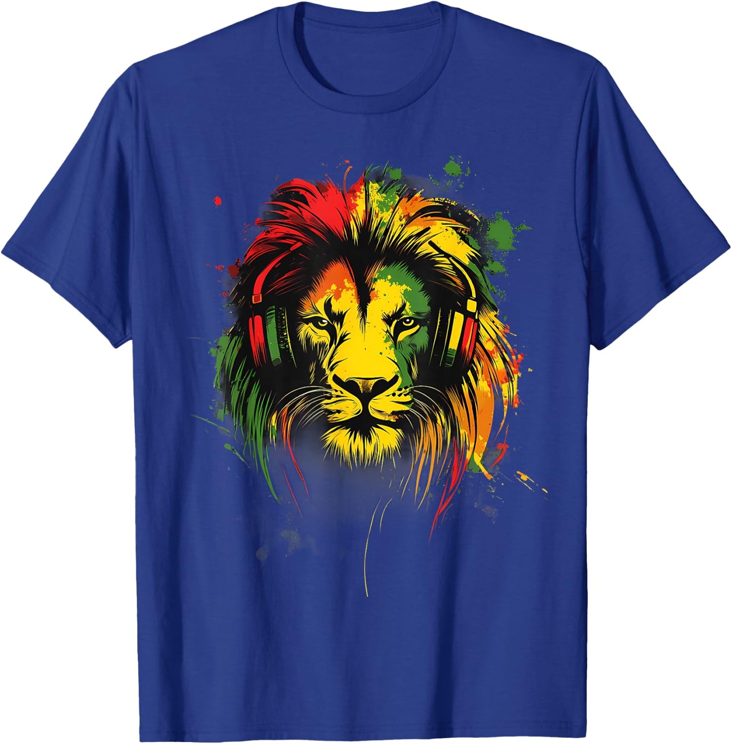 Rasta Reggae Music Lion Of Judah Jamaican Pride Jamaica T-Shirt - T-Shirt | Royal
