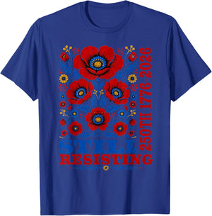 Still Resisting 250th 1776 2026 Floral USA 250 Years T-Shirt - T-Shirt | Royal