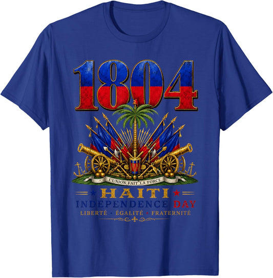 Haitian Revolution 1804 Haiti Independence Day Pride Flag T-Shirt - T-Shirt | Royal