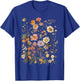 Retro Boho Floral Botanical Wildflower T-Shirt - T-Shirt | Royal