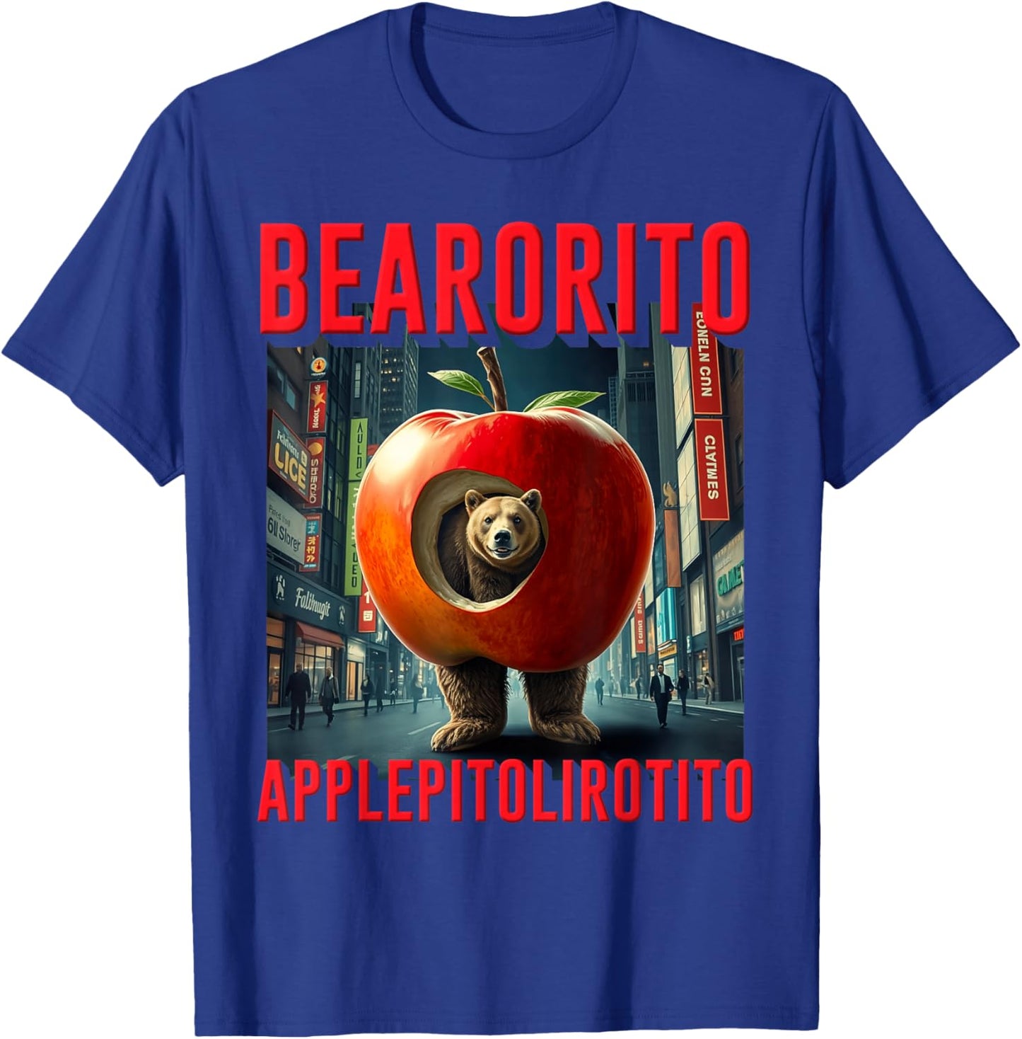 Hilarious Kids Boys Meme AI Game Bearorito Applepitolirotito T-Shirt - T-Shirt | Royal