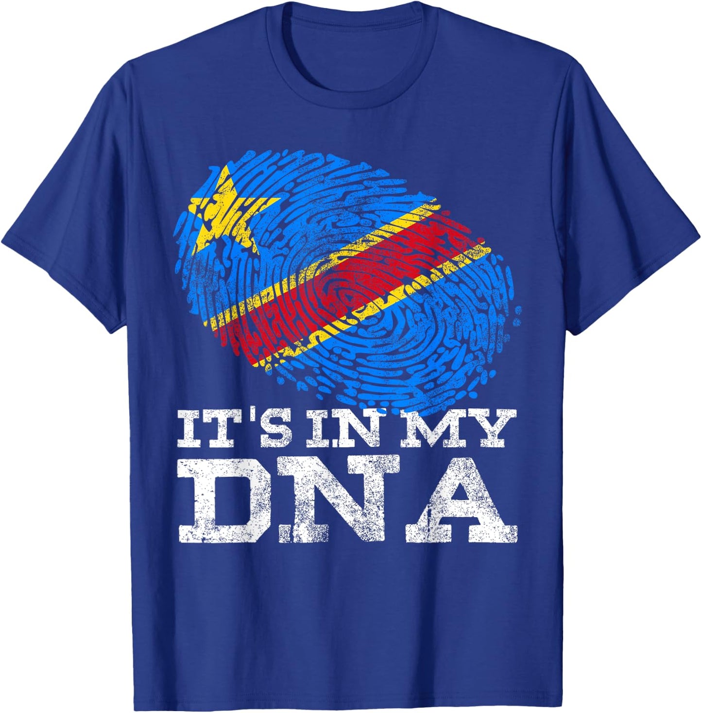 It's In My DNA Congolese Gifts African DRC DR Congo Flag T-Shirt - T-Shirt | Royal