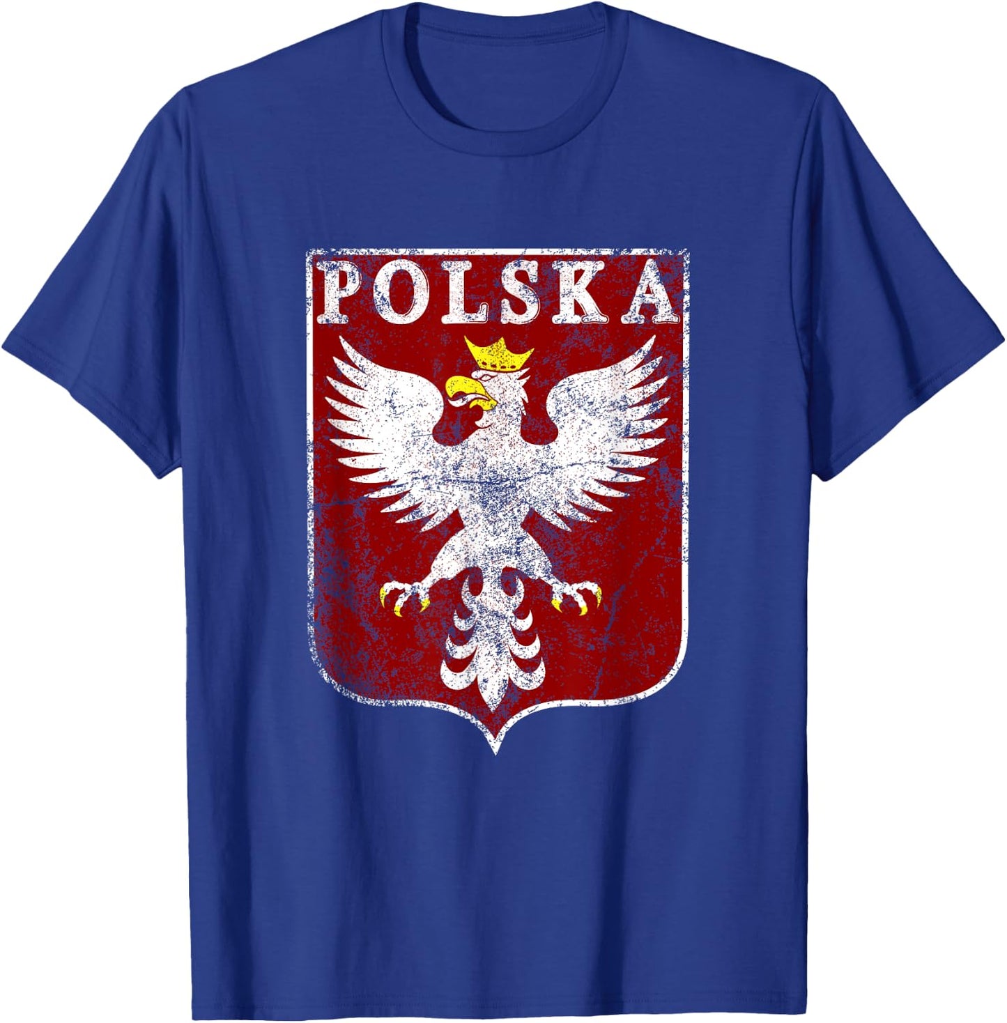 Polish Eagle Polish Crest Vintage Polska Eagle Poland T-Shirt - T-Shirt | Royal