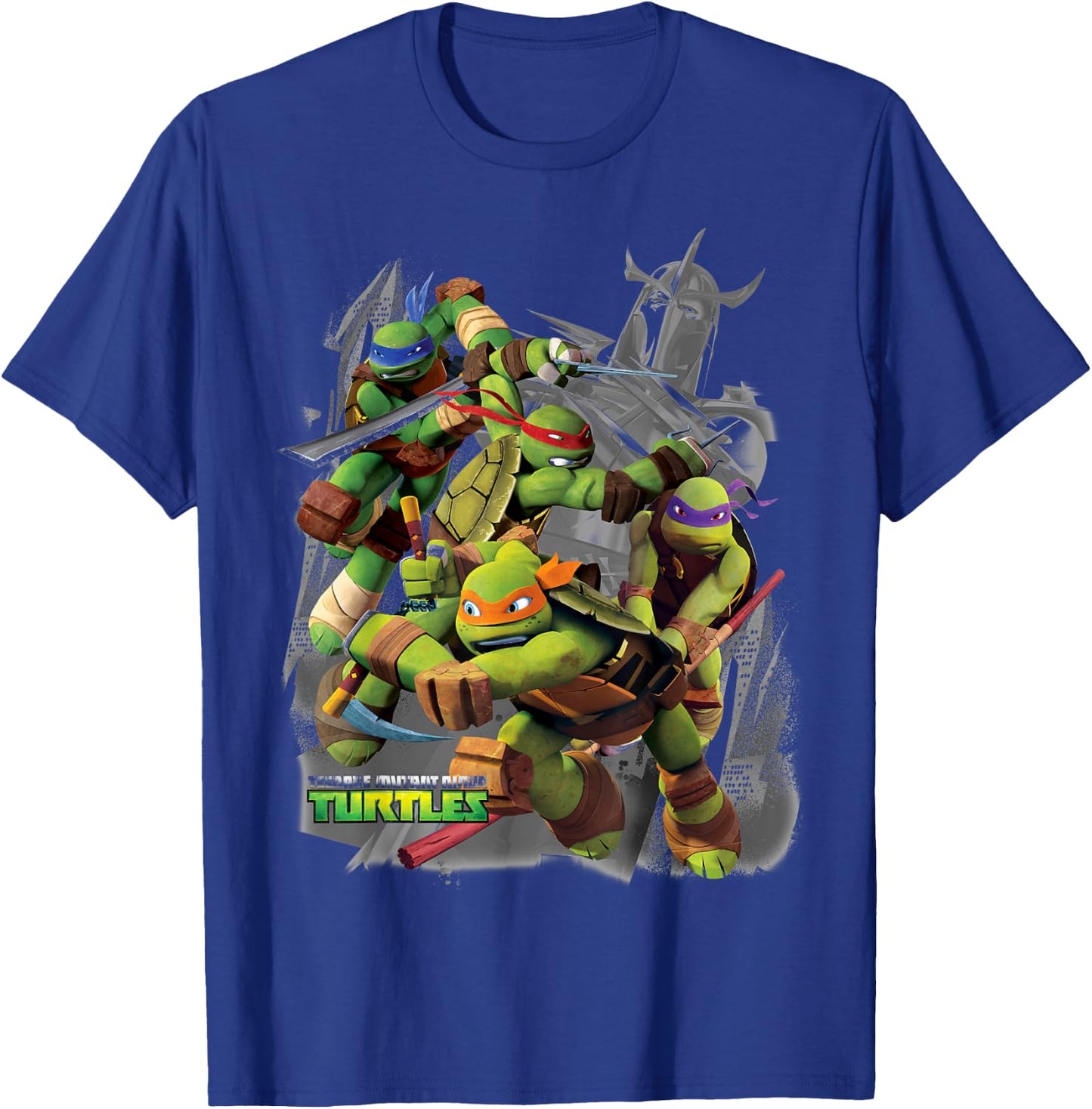Teenage Mutant Ninja Turtles Versus Shredder T-Shirt - T-Shirt | Royal