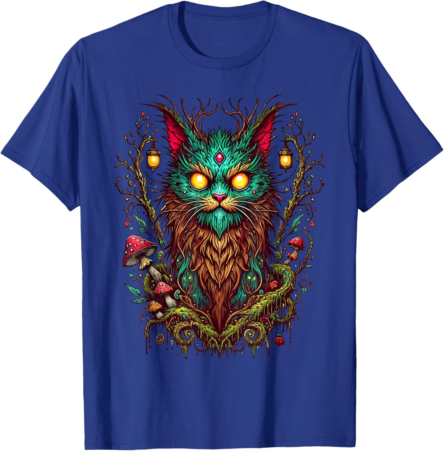 Magic Yule Cat Forest Spirit Mystic Feline Fantasy Witchcore Women Girls Kids T-Shirt - T-Shirt | Royal