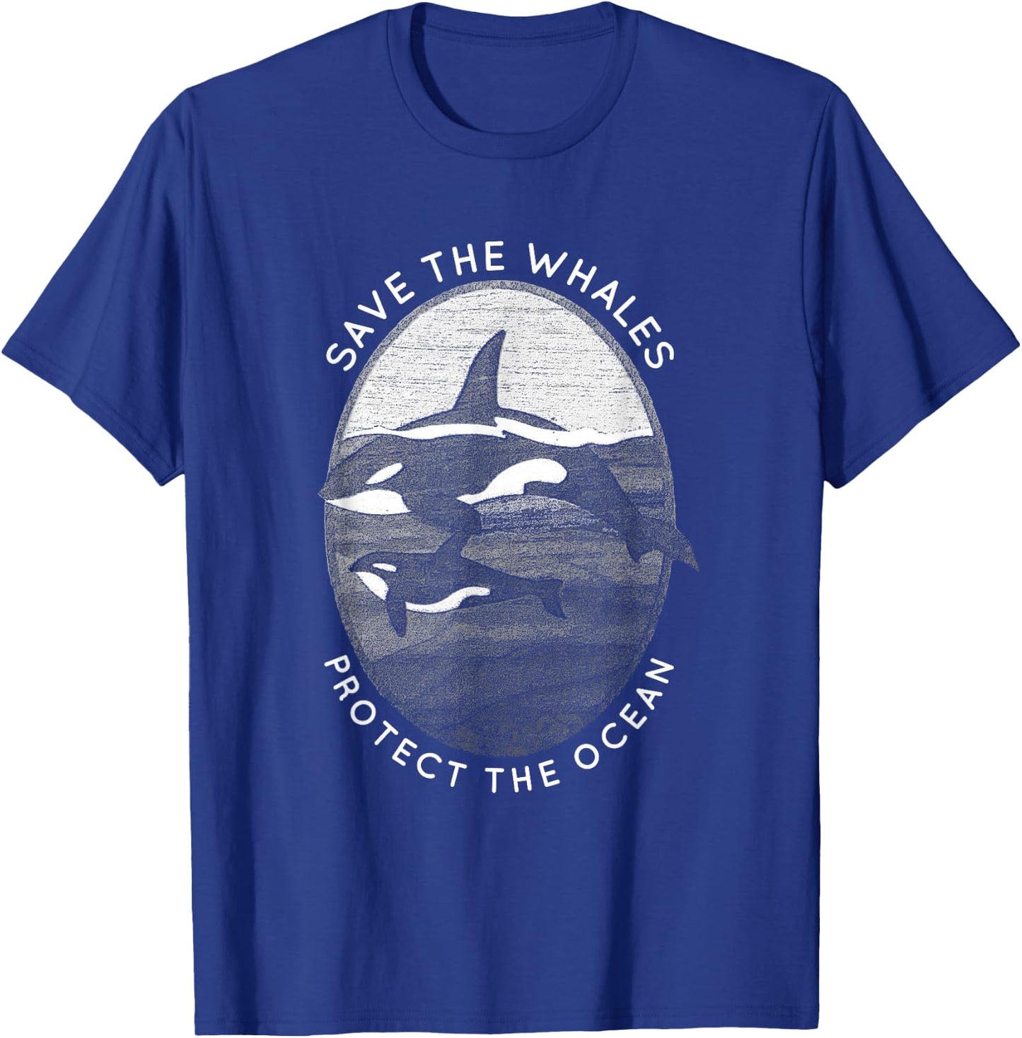Save The Whales: Protect The Ocean Orca Killer Whales T-Shirt - T-Shirt | Royal