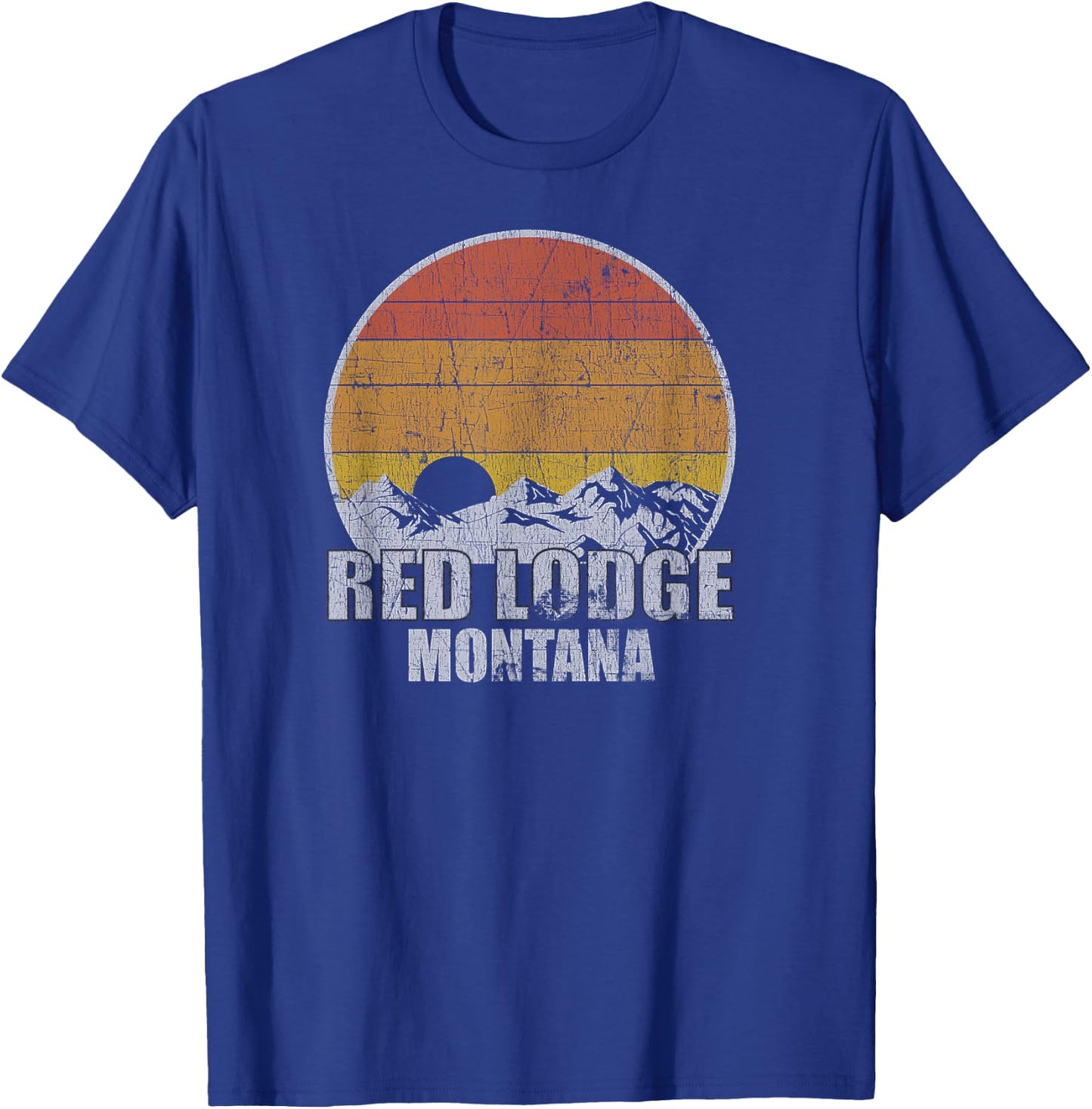 Retro Red Lodge Montana T-Shirt - T-Shirt | Royal