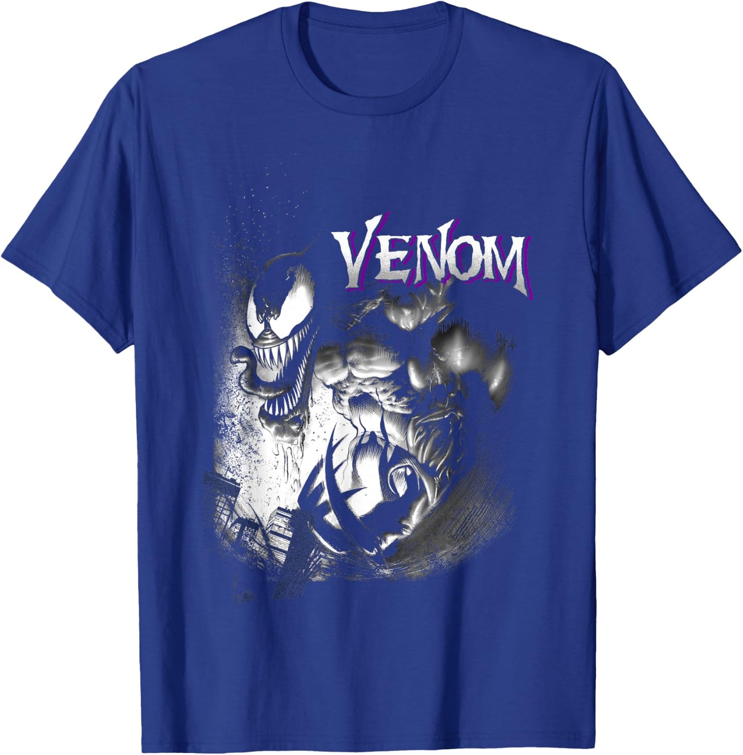 Marvel Venom City Shadows Graphic T-Shirt - T-Shirt | Royal