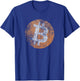 Vintage Distressed Bitcoin Logo Design, Retro Crypto, Money T-Shirt - T-Shirt | Royal