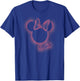 Disney - Minnie Mouse Stencil T-Shirt - T-Shirt | Royal