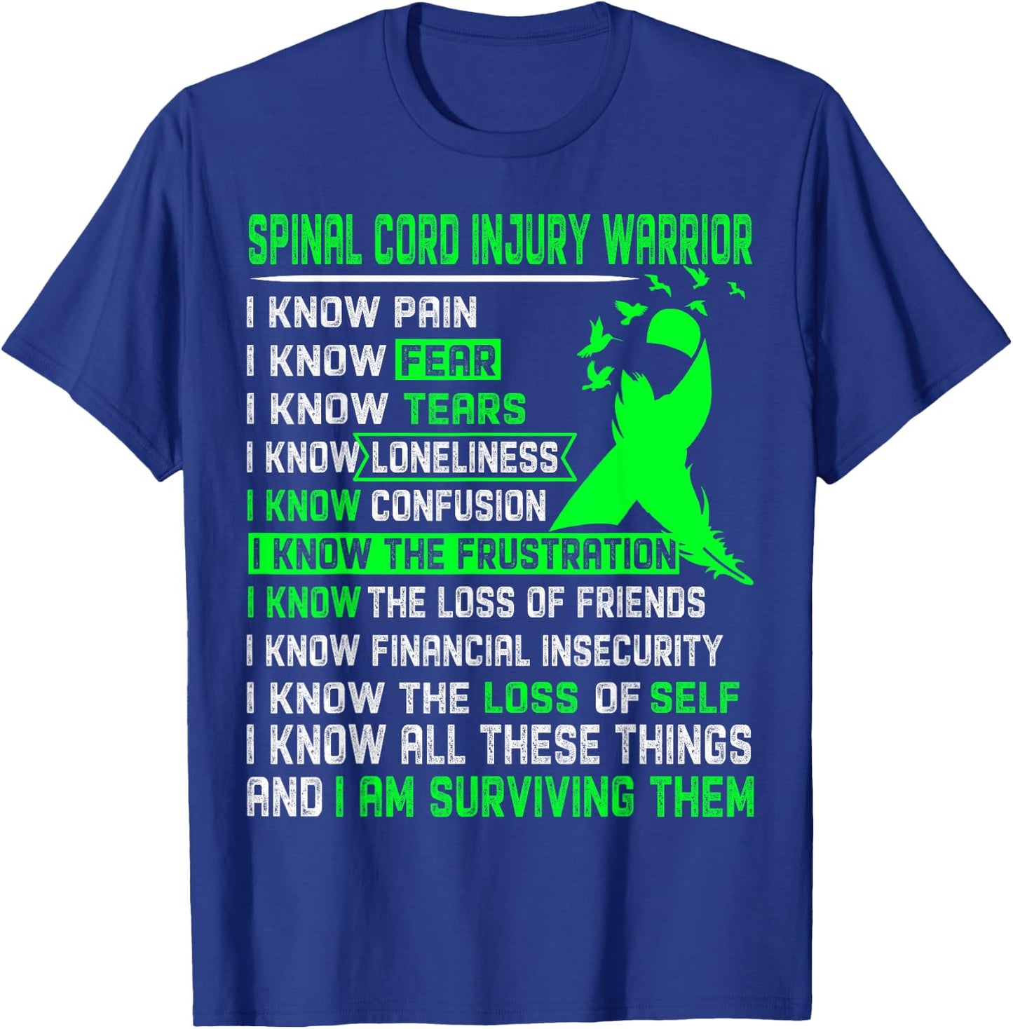 Spinal Cord Injury Warrior Men T-Shirt - T-Shirt | Royal