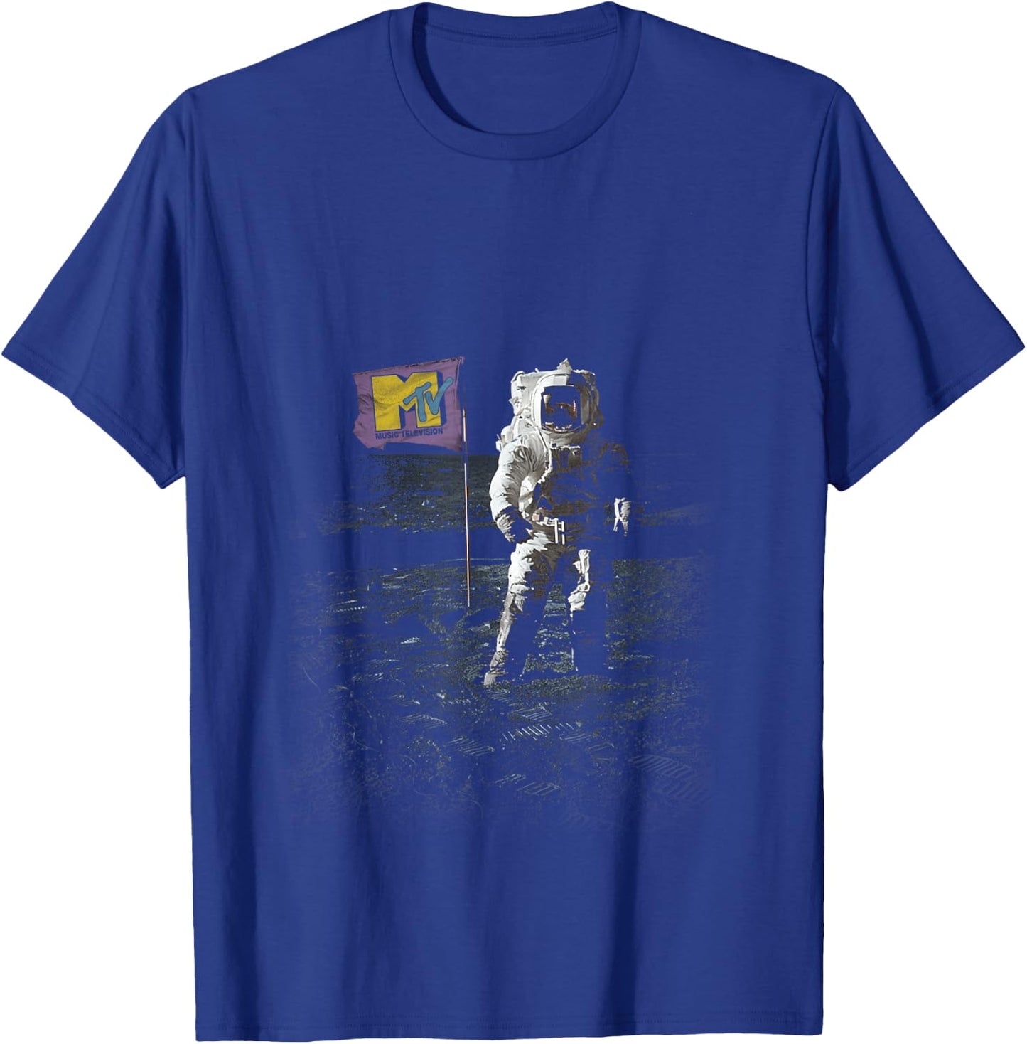 MTV Flag With Man On The Moon T-Shirt - T-Shirt | Royal