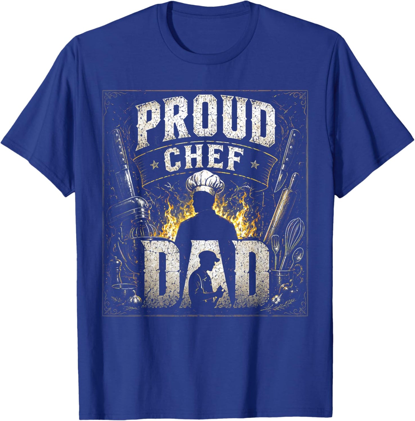 Proud Chef Dad for Chef Dad Fathers Day Best Gift dad T-Shirt - T-Shirt | Royal