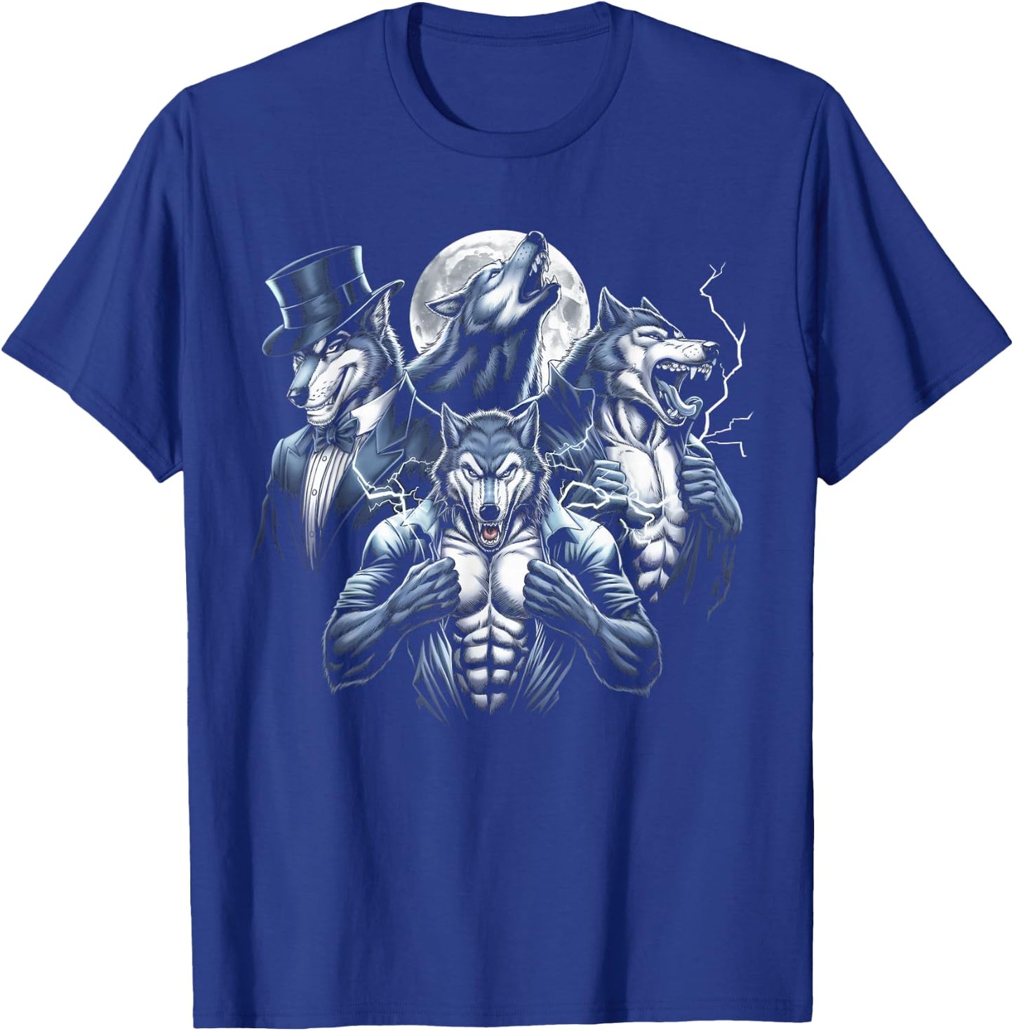 Werewolf Alpha Wolf Meme Male Art Artwork Lycanthrope T-Shirt - T-Shirt | Royal