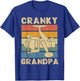 Cranky Grandpa Funny Fishing Reel Pun Grandfather Fish Humor T-Shirt - T-Shirt | Royal