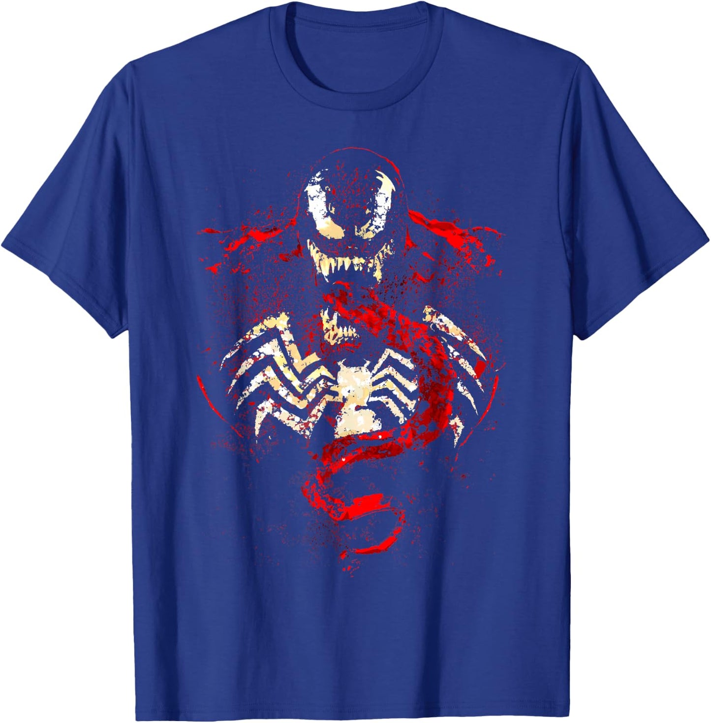 Marvel Venom Splatter Tongue Cut-Out Graphic T-Shirt - T-Shirt | Royal