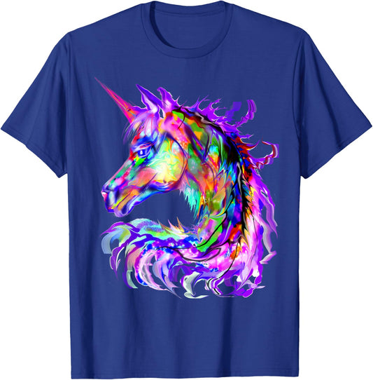 Purple Unicorn Gift Colorful Psychedelic kawaii Trippy alt T-Shirt - T-Shirt | Royal