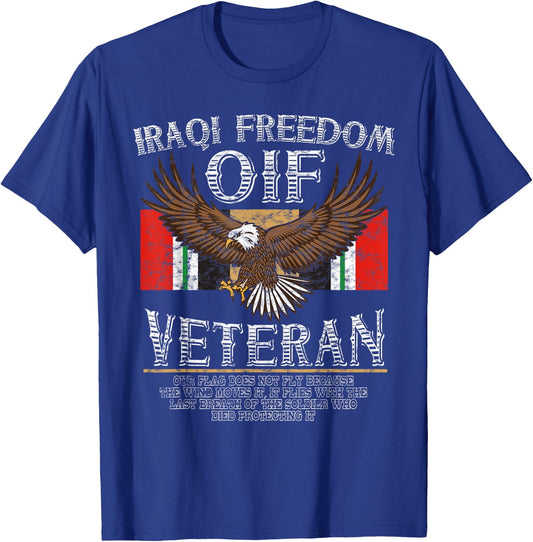 OIF Veteran Shirt- Operation Iraqi Freedom T-Shirt - T-Shirt | Royal
