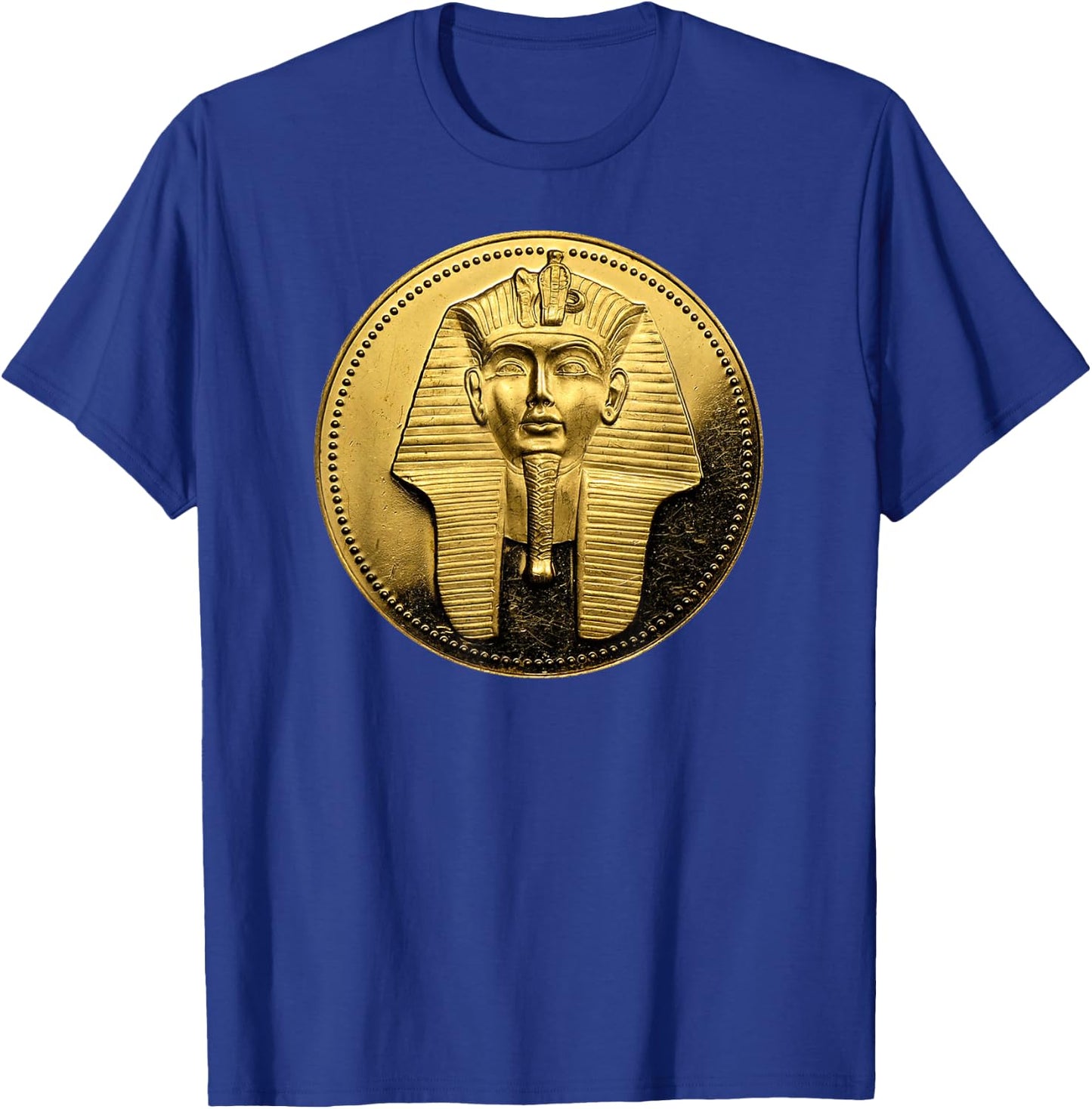 Black Ancient Egyptian Golden Pharoah Coin King TUT T-Shirt - T-Shirt | Royal