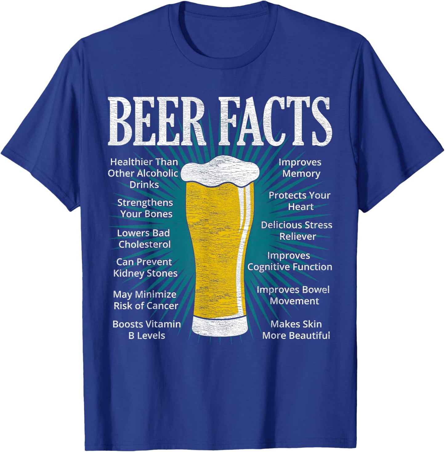 Beer Facts Beer Lover Funny T-Shirt - T-Shirt | Royal