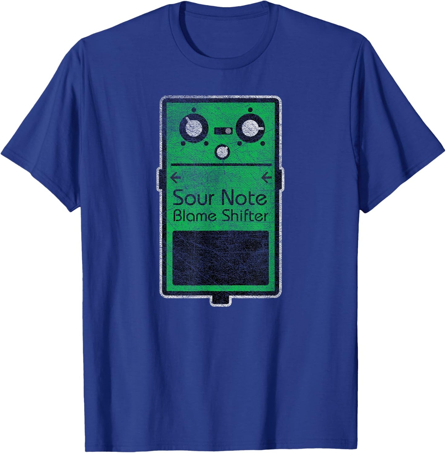 Funny Sour Note Blame Shifter Effect Pedal T-Shirt - T-Shirt | Royal