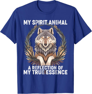 Wolf Spirit Animal Sacred Shaman Native American Clan T-Shirt - T-Shirt | Royal