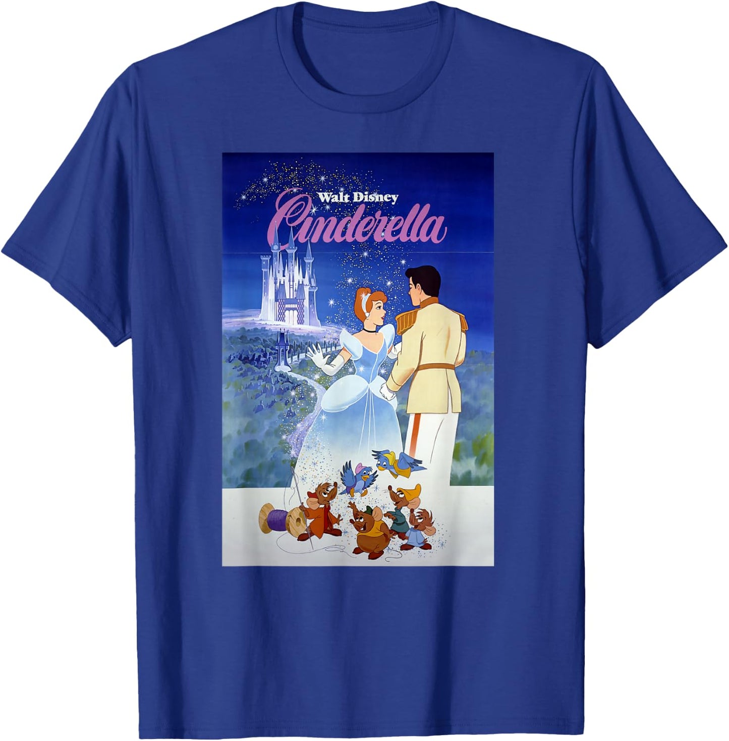Disney Cinderella Classic Vintage Movie Poster T-Shirt - T-Shirt | Royal