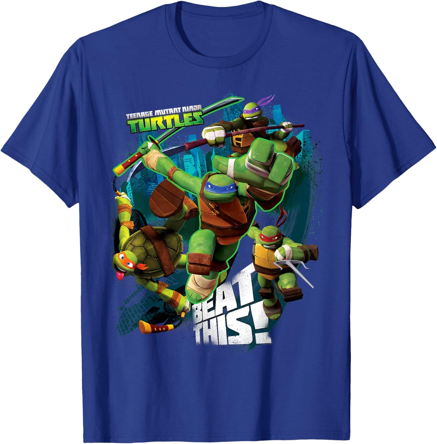 Teenage Mutant Ninja Turtles Beat This T-Shirt - T-Shirt | Royal