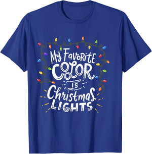 My Favorite Color Is Christmas Lights T-Shirt - T-Shirt | Royal