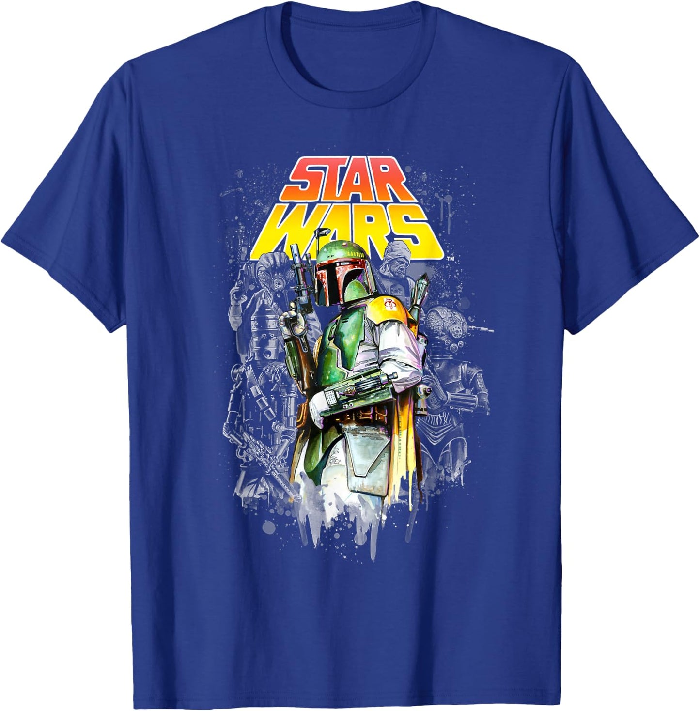Star Wars Boba Fett Bounty Hunter Shadows Graphic T-Shirt - T-Shirt | Royal