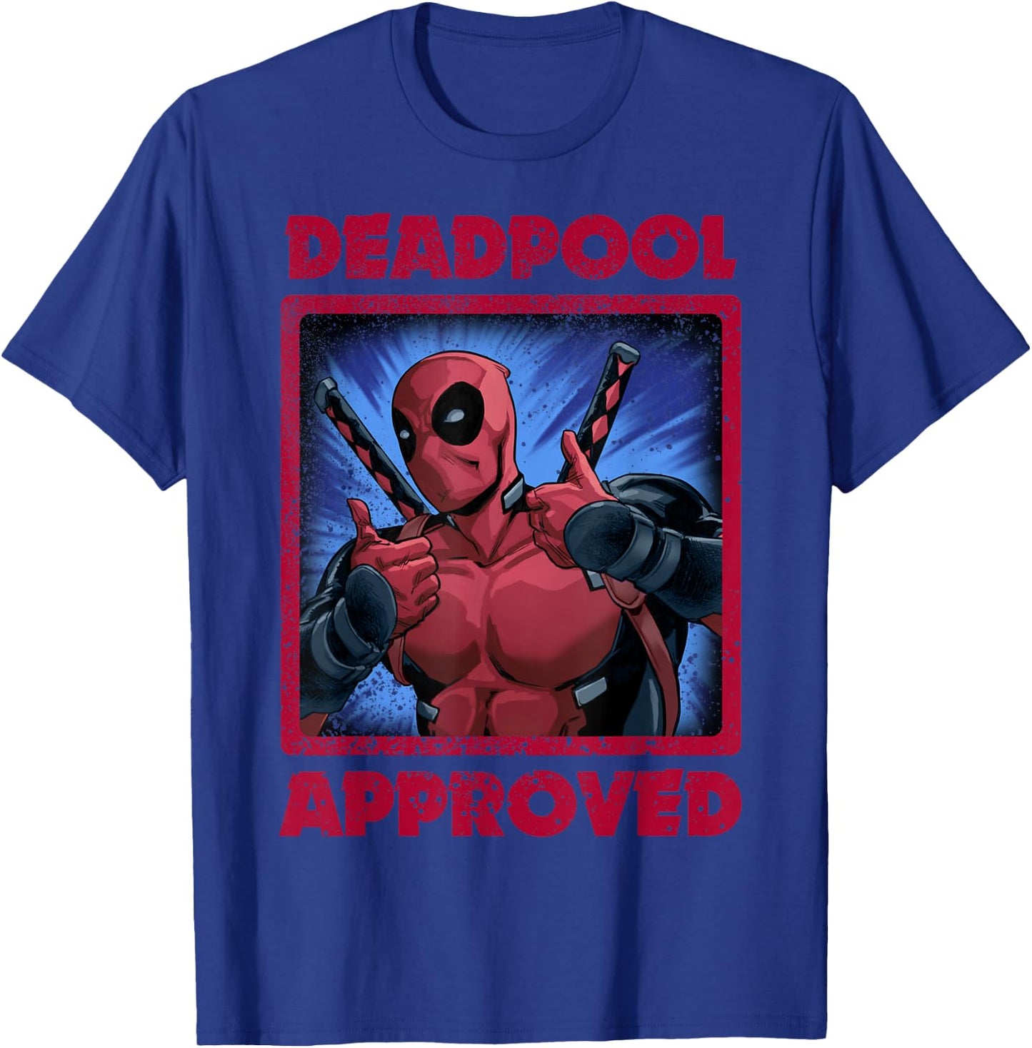 Marvel Deadpool Two Thumbs Up Approved Graphic T-Shirt - T-Shirt | Royal