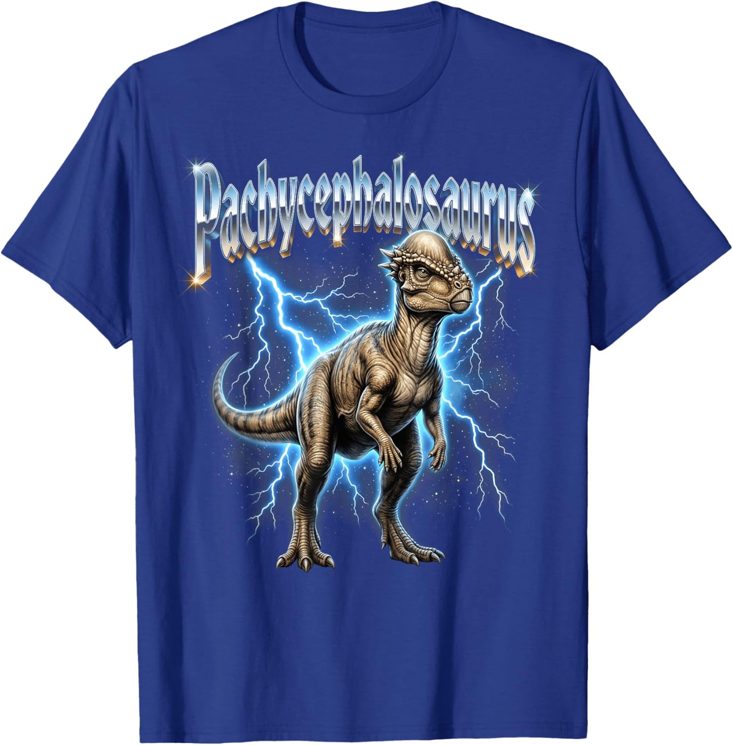 Pachycephalosaurus Bootleg Vintage T-Shirt - T-Shirt | Royal