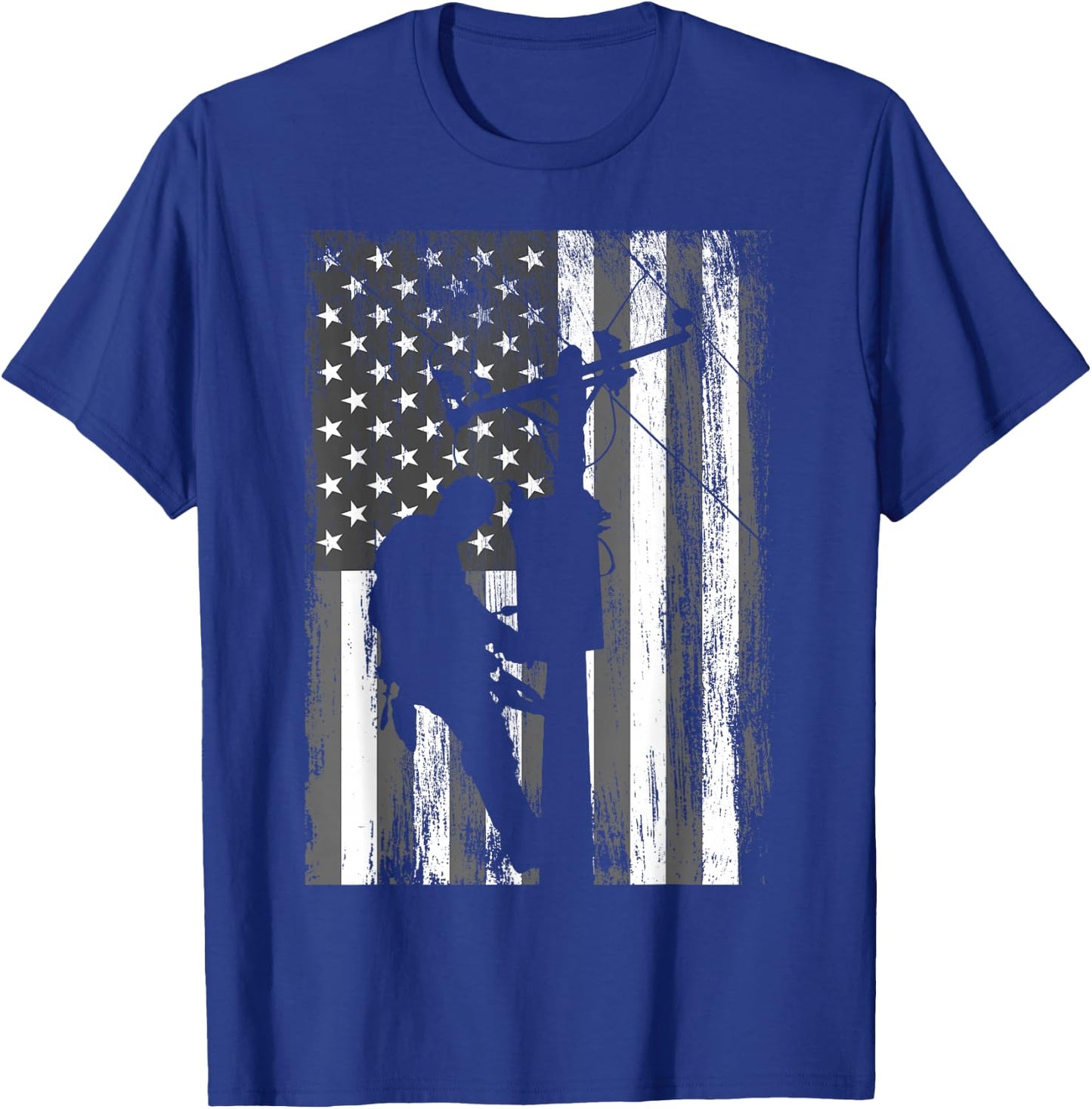 American Lineman Flag T-Shirt - T-Shirt | Royal