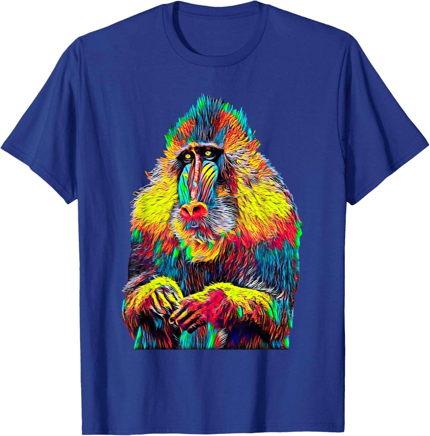 Mandrill Monkey T-Shirt - T-Shirt | Royal