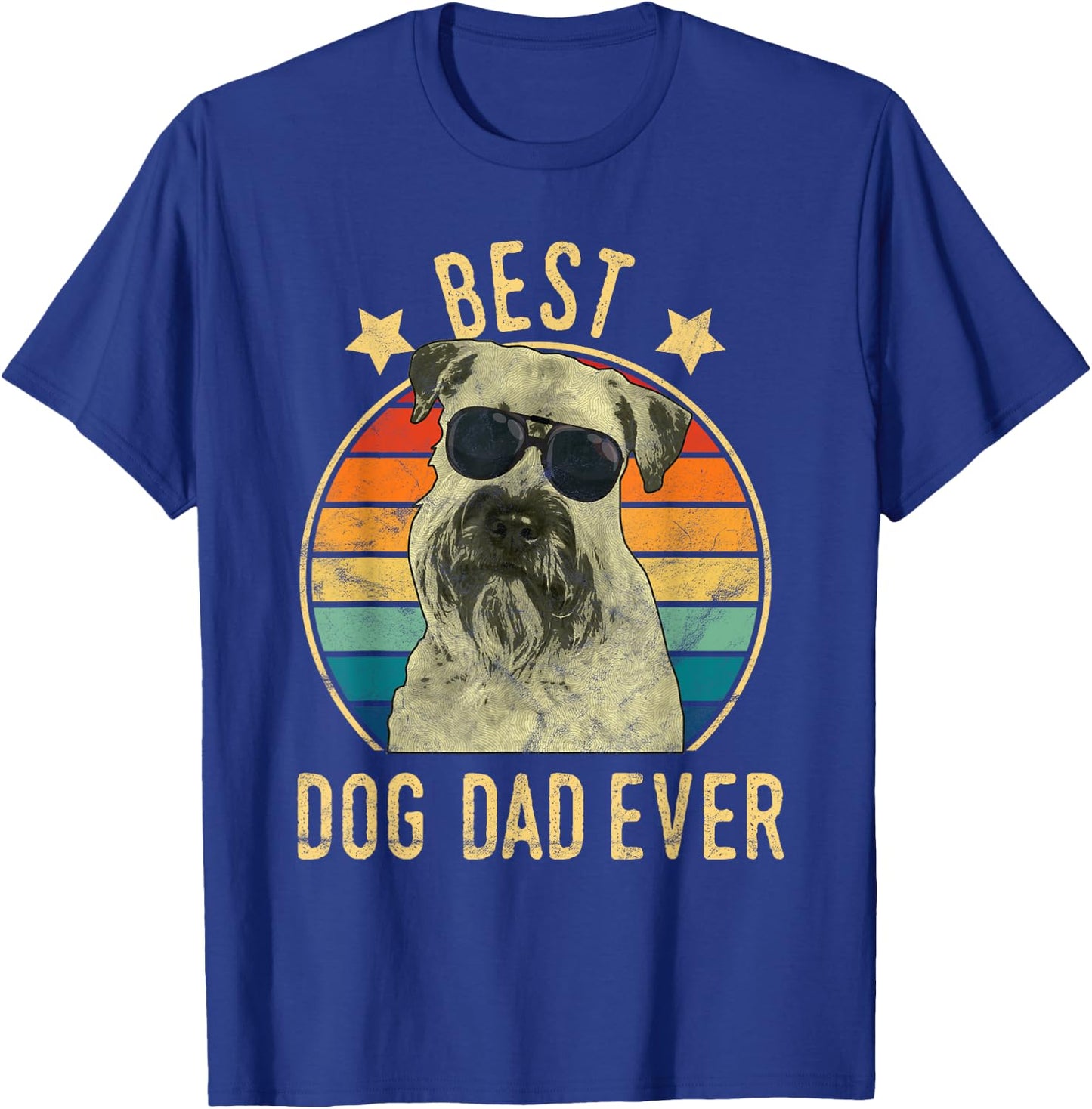Best Dog Dad Ever Soft Coated Wheaten Terrier Father's Day T-Shirt - T-Shirt | Royal